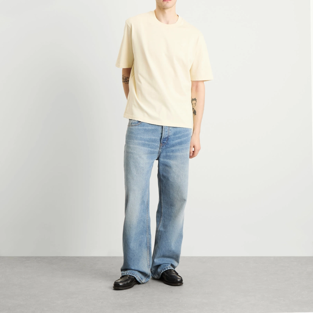 AMI Paris Men's Thick Jersey Tshirt ADC Ivoire